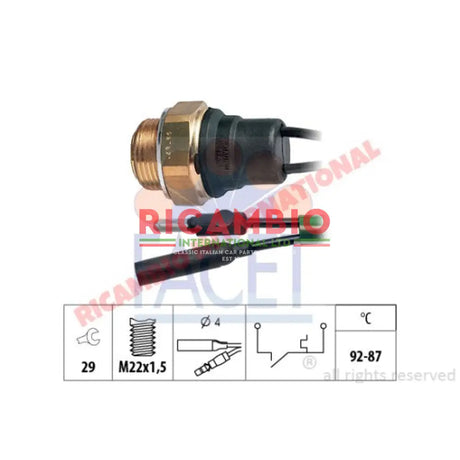 Radiator Fan Switch - Fiat Croma Argenta,Pininfarina 124 Spider - Heating & Cooling