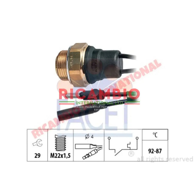 Radiator Fan Switch - Fiat Croma Argenta,Pininfarina 124 Spider - Heating & Cooling