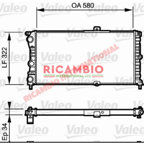 Radiator - Fiat Punto 1.4 GT Turbo - Heating and Cooling