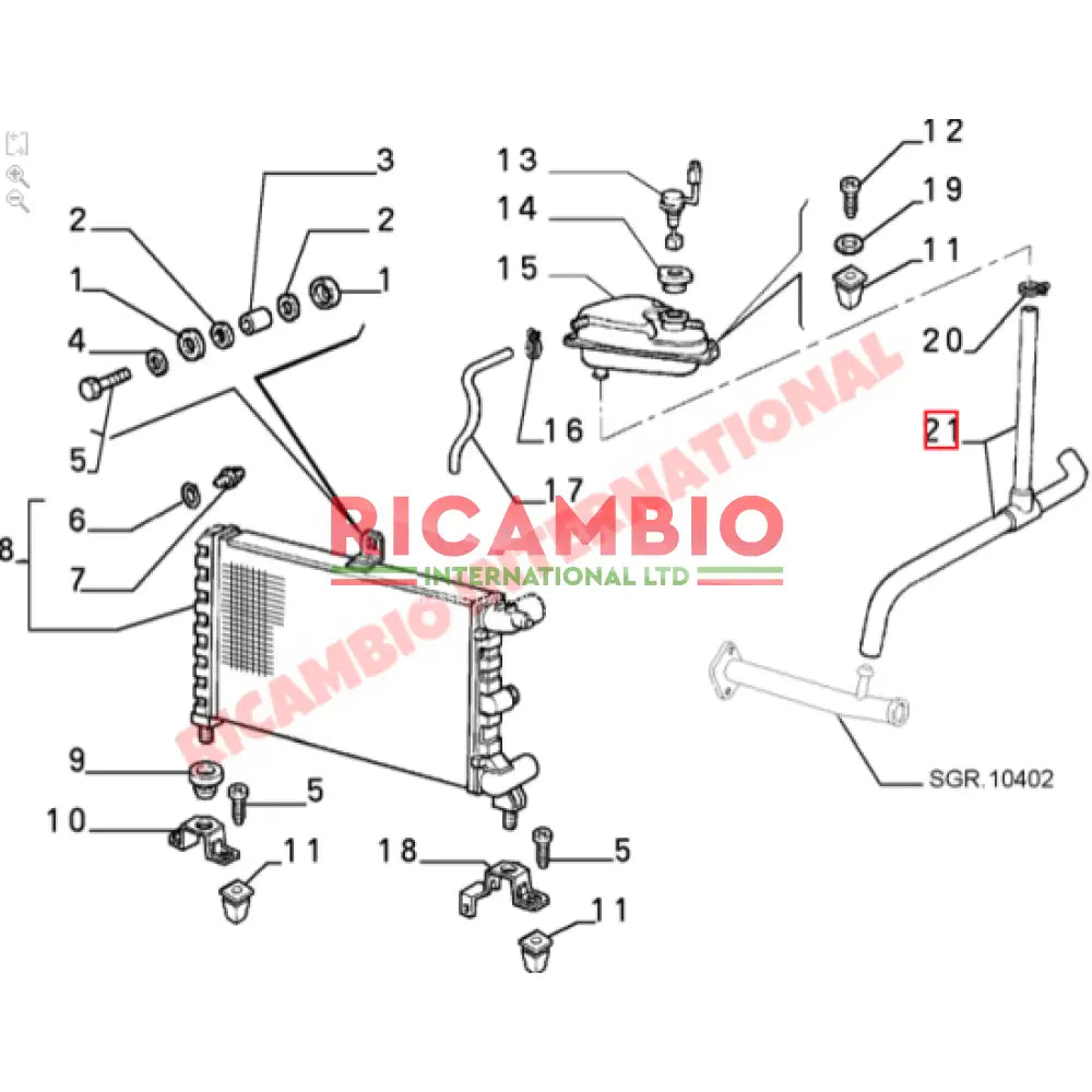 Radiator Hose - Lancia Delta - Lancia Delta Integrale