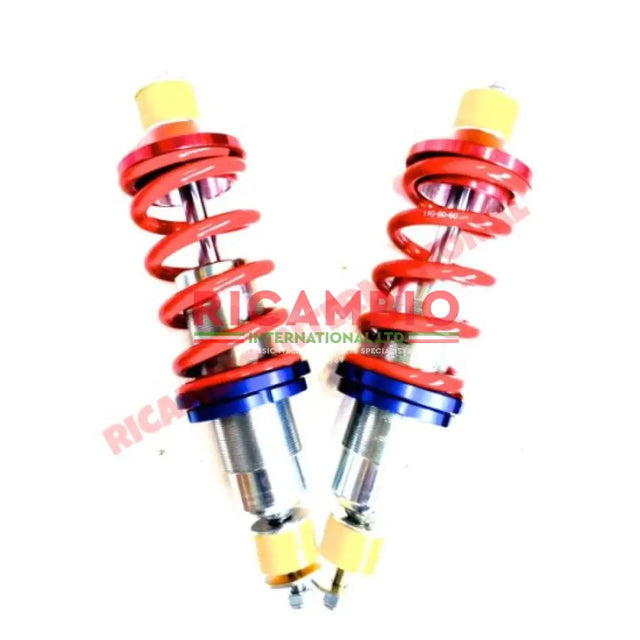Rear Adjustable Coil Over Gas Shock Absorber Kit - Fiat 600 - Suspension