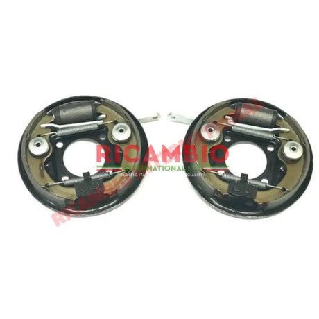 Rear Backing Plate Brake Kit Complete - Classic Fiat 500 126 - Mechanical & Related Parts