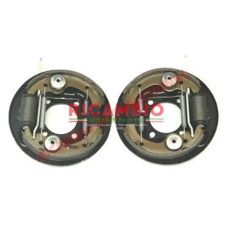 Rear Backing Plate Brake Kit Complete - Classic Fiat 500 126 - Mechanical & Related Parts