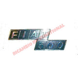 Rear Badge & Clips (metal) - Classic Fiat 500 - Classic Fiat 500 Parts & Spares