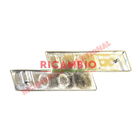 Rear Badge & Clips (metal) - Classic Fiat 500 - Classic Fiat 500 Parts & Spares