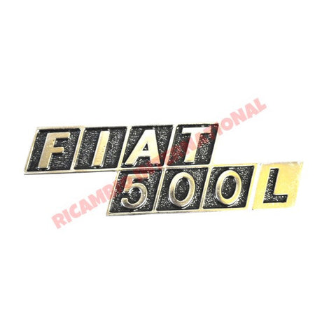Rear Badge & Clips (metal) - Classic Fiat 500 - Classic Fiat 500 Parts & Spares