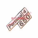 Rear Badge - Fiat 126 Personal 4 - Bumpers & Assorted Exterior Trim