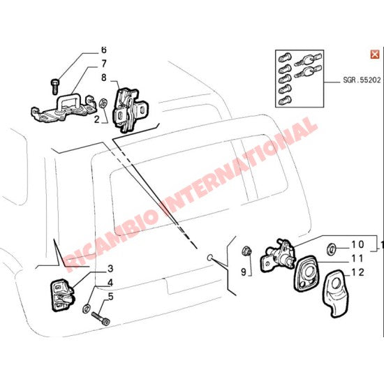 Rear Boot Tailgate Lock - Fiat Cinquecento - Handles - Locks and Catches
