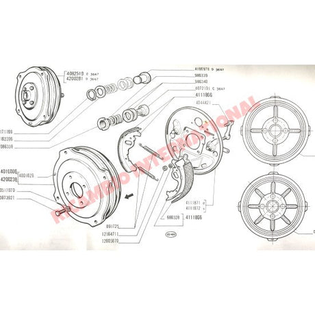 Rear Brake Backplate Lockplate - Classic Fiat 500 126 - Brakes