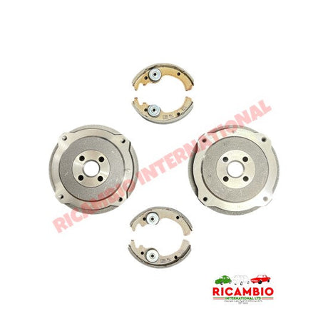 Rear Brake Drum & Brake Shoe Kit (2 wheels) - Classic Fiat 500 - Brakes & Associated Items