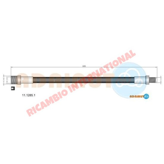 Rear Brake Hose - Fiat 1100 (103) - Brake Parts & Components