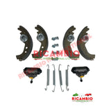 Rear Brake Kit (Shoes,Cylinders,Springs,Fittings) - Fiat 600 - Brake Parts and Components