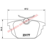 Rear Brake Pads - Fiat Barchetta,,Coupe,Uno,Tipo,Tempra,Marea,Bravo Lancia Delta,Dedra - Brake Parts and Components