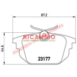 Rear Brake Pads - Fiat Barchetta,,Coupe,Uno,Tipo,Tempra,Marea,Bravo Lancia Delta,Dedra - Brake Parts and Components