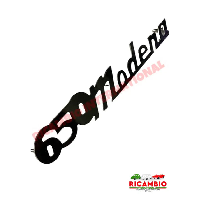 Rear Chrome ’650 Modena’ Badge & Clips - Classic Fiat 500 - Giannini Parts