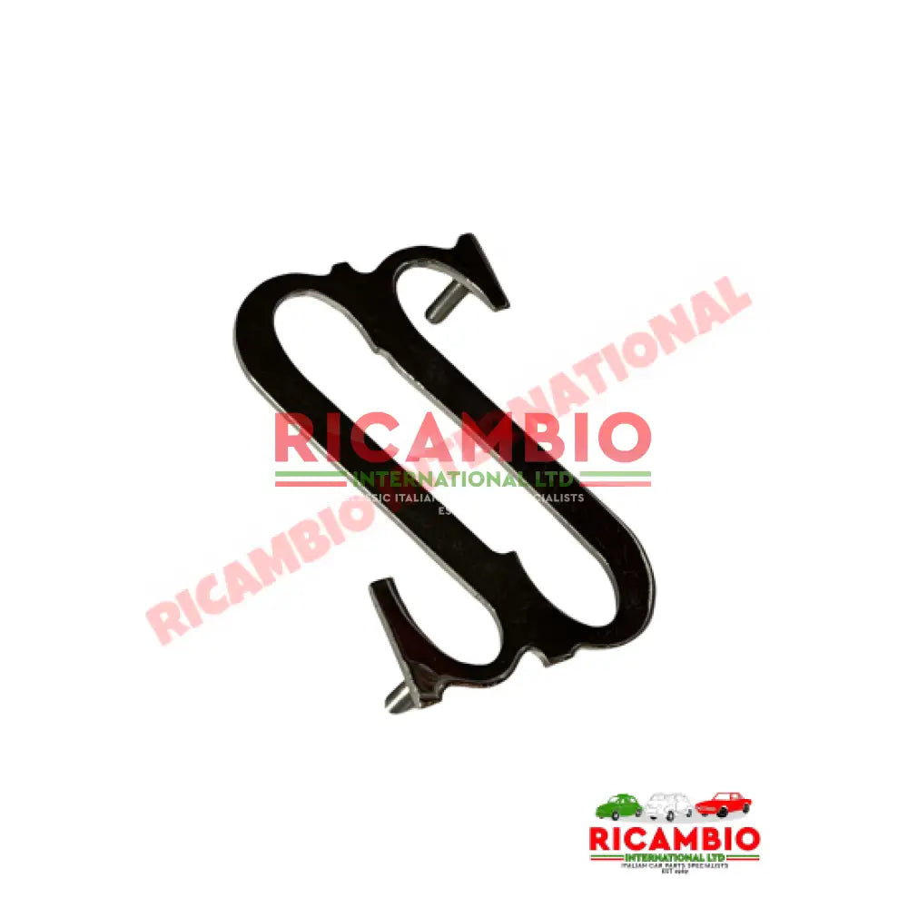Rear Chrome Abarth ’SS’ Badge & Clips - Classic Fiat 500 - Abarth
