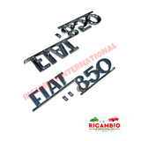 Rear Chrome Badge & Clips - Fiat 850 - Badge - Grille & Emblem