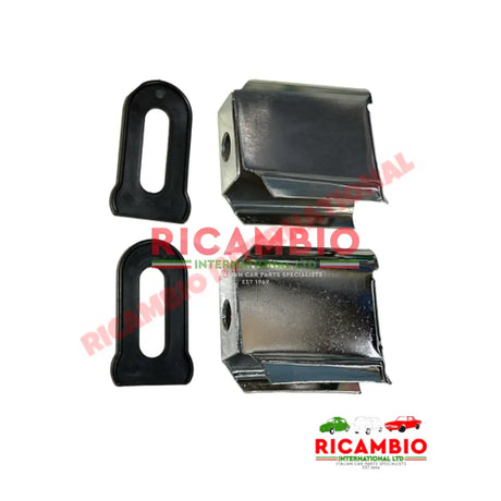 Rear Chrome Bumper Bracket & Gasket Kit - Classic Fiat 500 - Bumpers and Knudge Bars