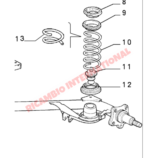 Rear Coil Spring Bottom Rubber Supporting Ring - Classic Fiat Panda - Suspension and Related Parts