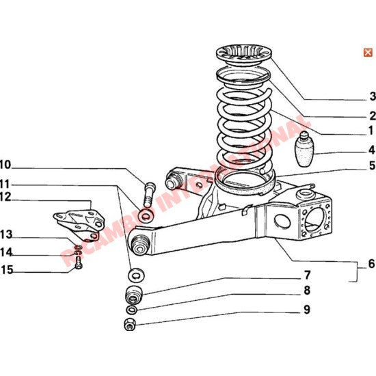 Rear Coil Spring Lower Rubber Seats - Fiat 126 - Suspension