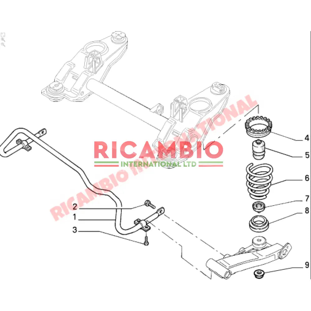 Rear Coil Spring Rubber Seat - Fiat Coupe,Tipo,Tempra Multipla Lancia Delta Integrale - Steering - Shaft & Suspension