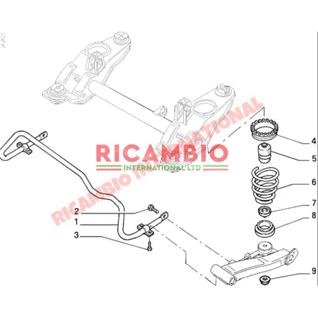 Rear Coil Spring Rubber Seat - Fiat Coupe,Tipo,Tempra Multipla Lancia Delta Integrale - Steering - Shaft & Suspension