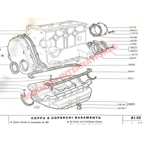 Rear Crankshaft Housing - Fiat 850 - Engine & Engine Parts
