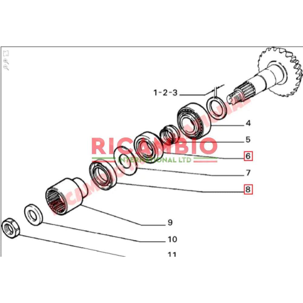 Rear Differential Front Pinion Seal - Lancia Delta Integrale - Clutch and Transmission Parts