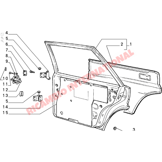 Rear Door Check Strap - Lancia Delta Integrale,Evolution - Handles - Locks and Catches