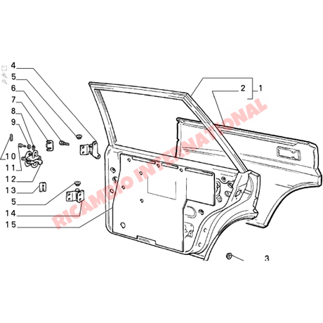 Rear Door Check Strap - Lancia Delta Integrale,Evolution - Handles - Locks and Catches