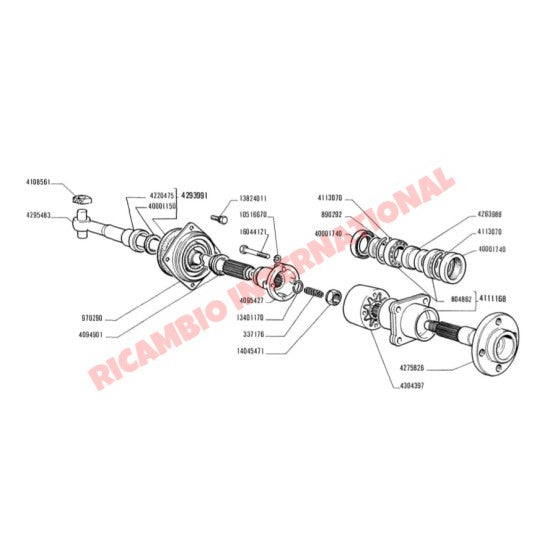 Rear Drive Shaft Flange - Classic Fiat 500 600 126 - Axles - Shafts - Joints and Couplings