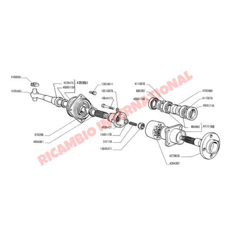 Rear Drive Shaft Flange - Classic Fiat 500 600 126 - Axles - Shafts - Joints and Couplings