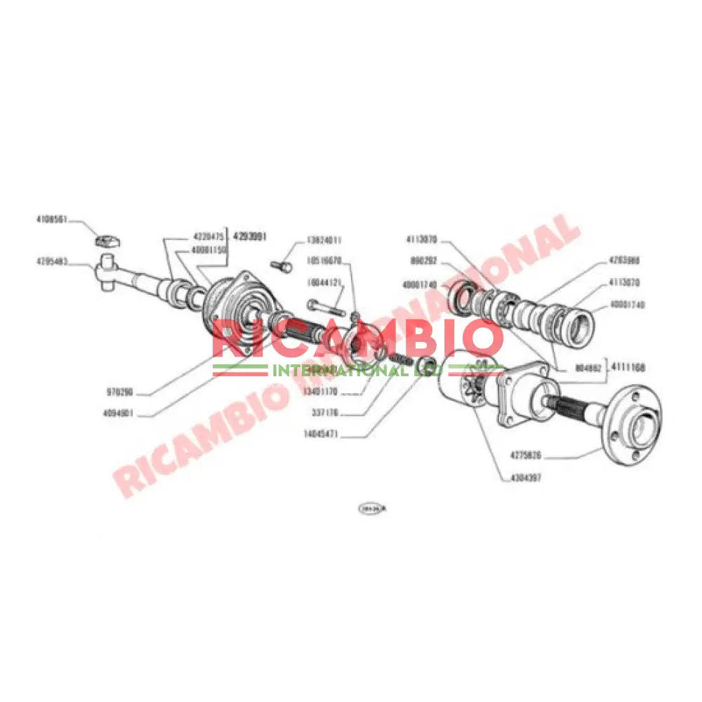 Rear Drive Shaft Flange (COURSE 6 SPLINE) - Classic Fiat 500 - Axles - Shafts - Joints and Couplings