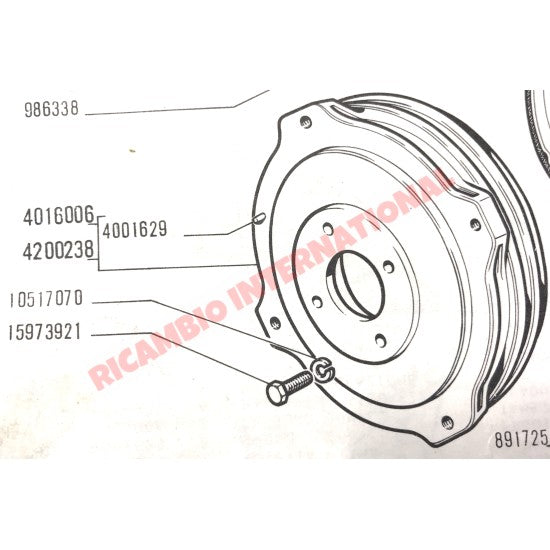 Rear Drum Bolt & Washer - Classic Fiat 500 - Screws - Studs - Bolts and Nuts