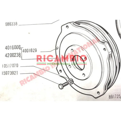 Rear Drum Bolt & Washer - Classic Fiat 500 - Screws - Studs - Bolts and Nuts