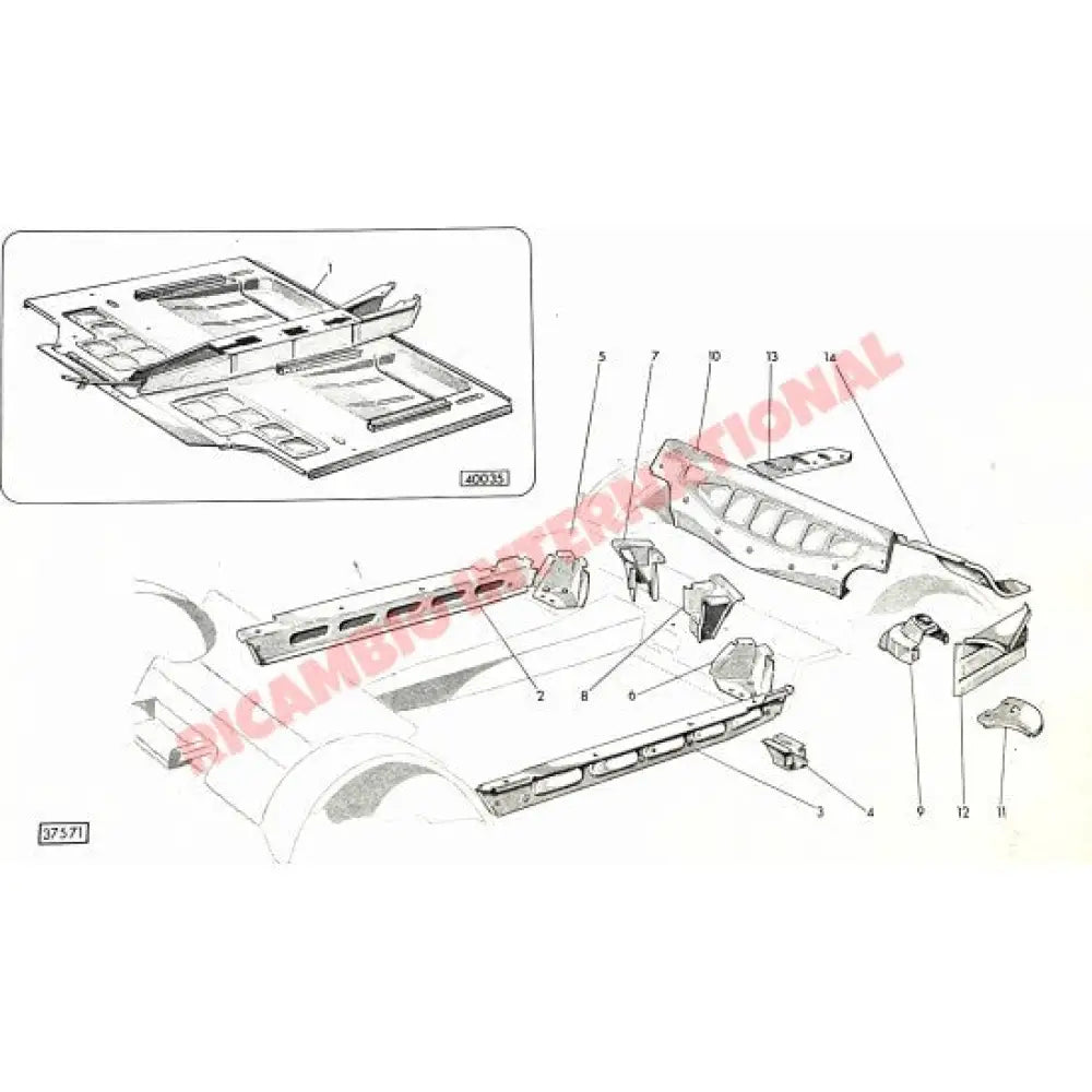 Rear Engine Bay Repair Panel - Classic Fiat 500 Nuova - Repair Panels