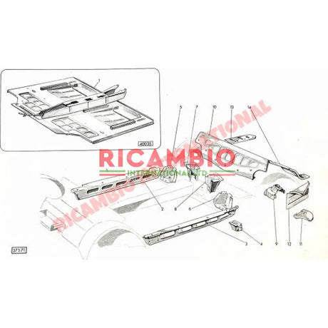 Rear Engine Bay Repair Panel - Classic Fiat 500 Nuova - Repair Panels