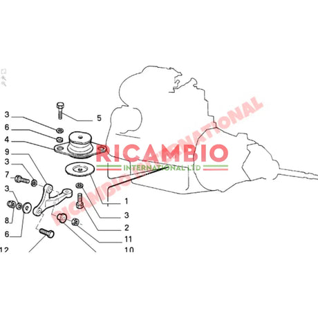 Rear Engine/Gearbox Mount - Fiat Uno - Engine Parts
