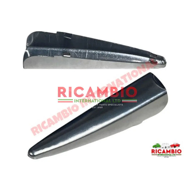 Rear Engine Lid Hinge Cover Kit - Autobianchi Bianchina Transformabile Cabrio & Berlina - Exterior Trim