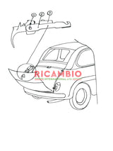 Rear Engine Lid Opening Bracket - Classic Fiat 500 - Classic Fiat 500 Parts & Spares