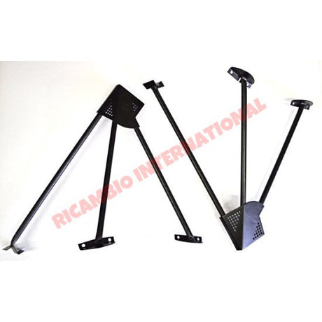 Rear Engine Lid Stay Brackets - Fiat 600 - Body Panels