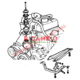 Rear Engine Mount Bolt- Classic Fiat 500 126 - Engine & Mountings