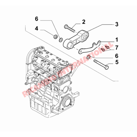 Rear Engine Mount - New Fiat 500 - Engine Parts