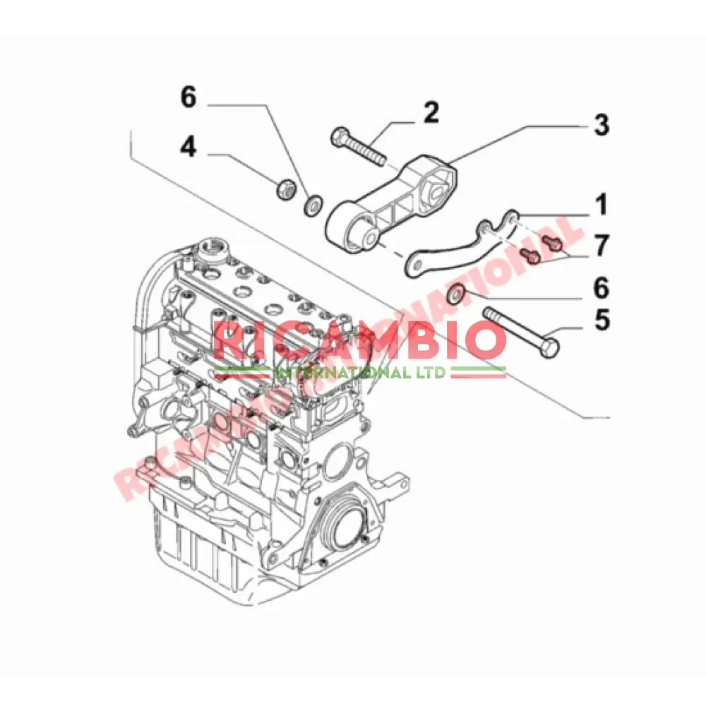 Rear Engine Mount - New Fiat 500 - Engine Parts