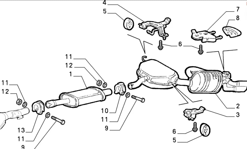 Rear Exhaust - Fiat Barchetta - Exhaust
