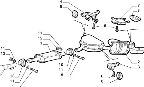 Rear Exhaust - Fiat Barchetta - Exhaust
