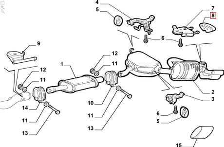 Rear Exhaust Rubber Mount - Fiat Barchetta Coupe Lancia Delta - Exhaust