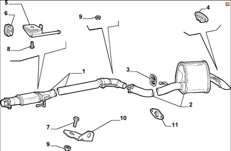 Rear Exhaust Silencer - Classic Fiat Panda - exhaust