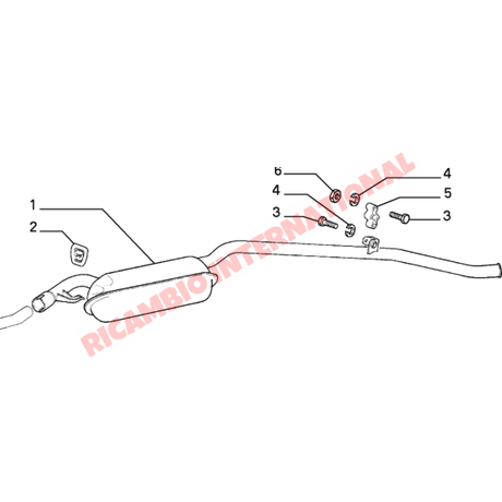 Rear Exhaust Silencer - Classic Fiat Panda - Exhaust