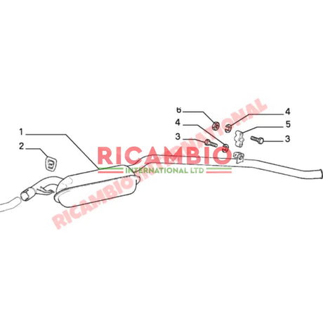Rear Exhaust Silencer - Classic Fiat Panda - Exhaust
